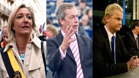 Marine LePen - francia Front National Farage - angol Wilderers - Holland